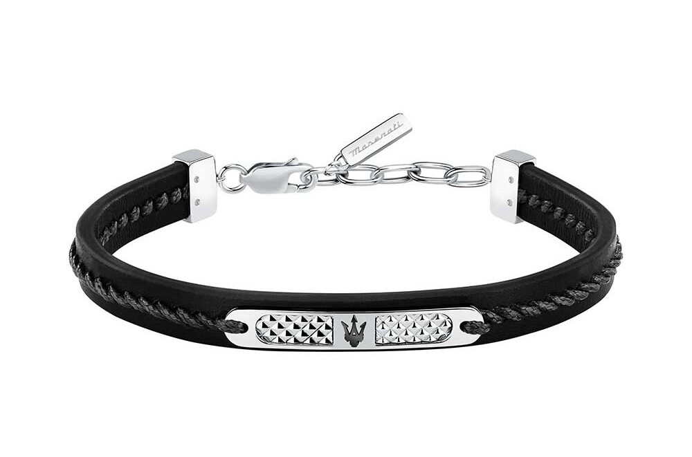 Maserati Moderný kožený náramok pre mužov Leather JM525AVE29