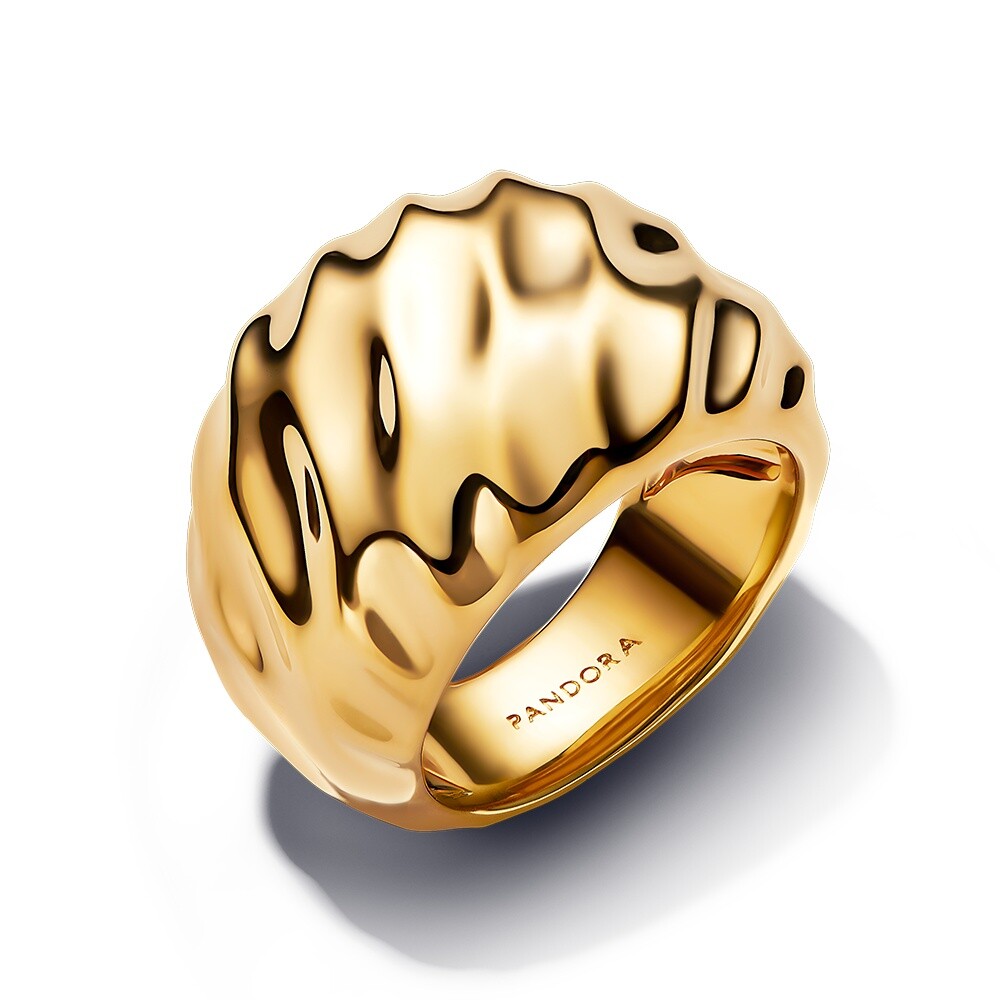 Pandora Masívny pozlátený prsteň Shine Essence 163884C00 50 mm