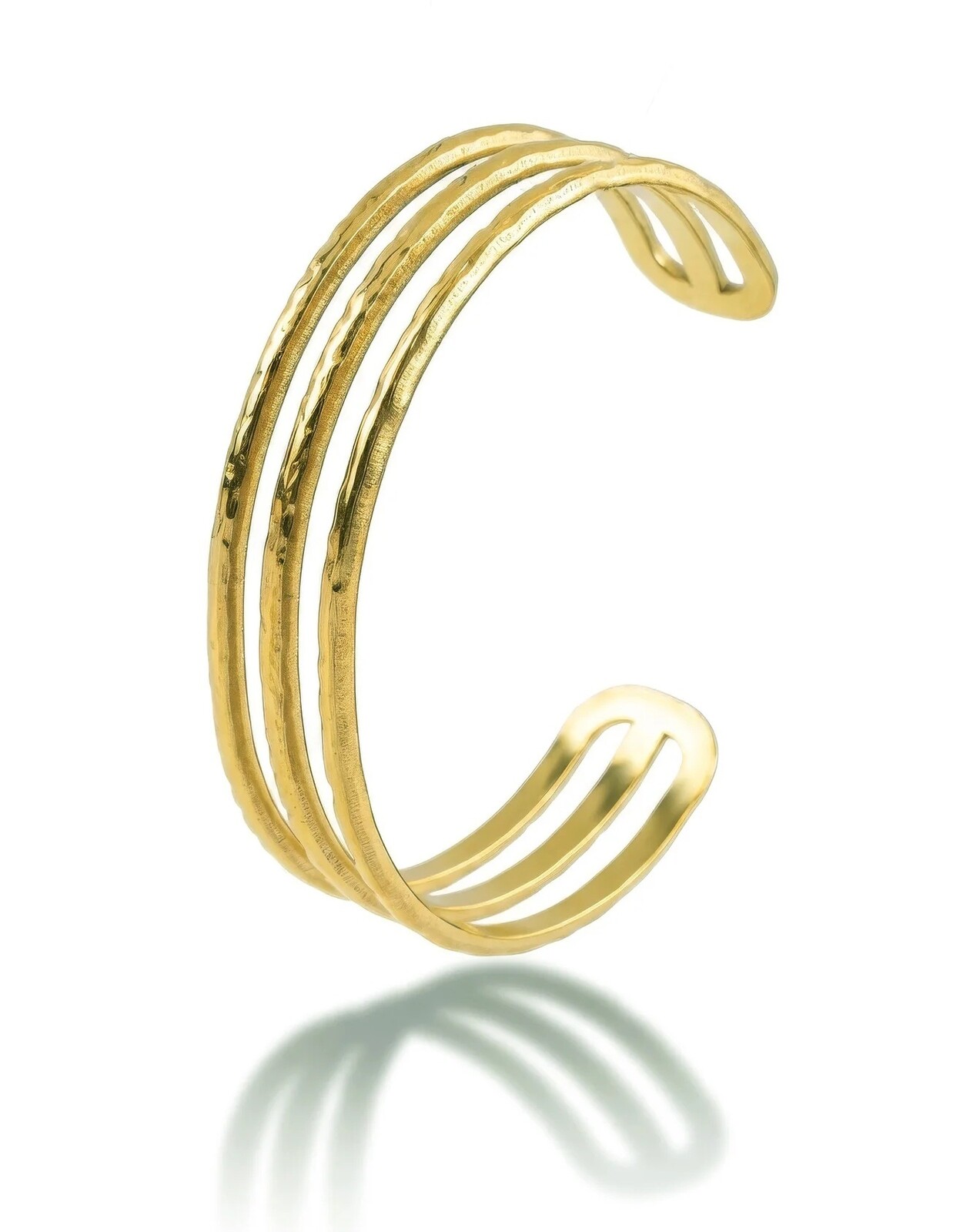 Victoria Walls Trojitý pevný náramok Elunéa Gold VWB260665G