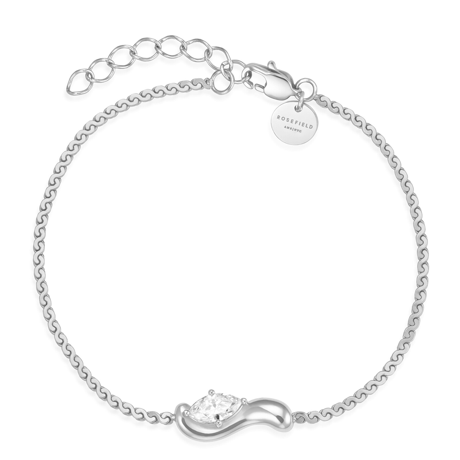 Rosefield Oslnivý náramok s kryštálmi Wave JBMWS-J1326