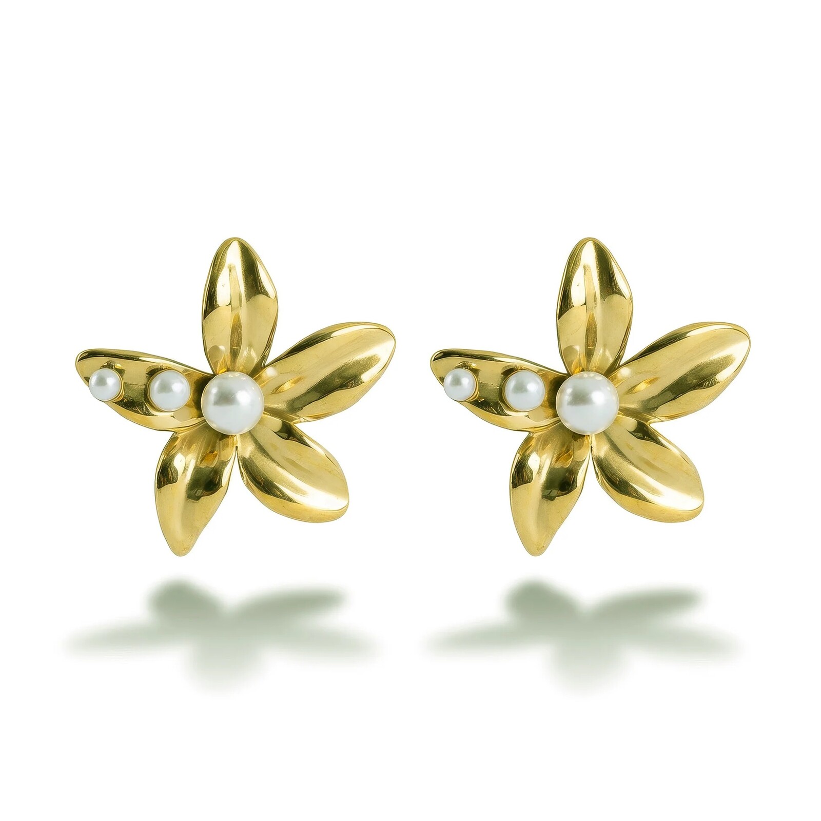 Victoria Walls Kytičkové náušnice s pravými perlami Virexia Gold VWE260672G