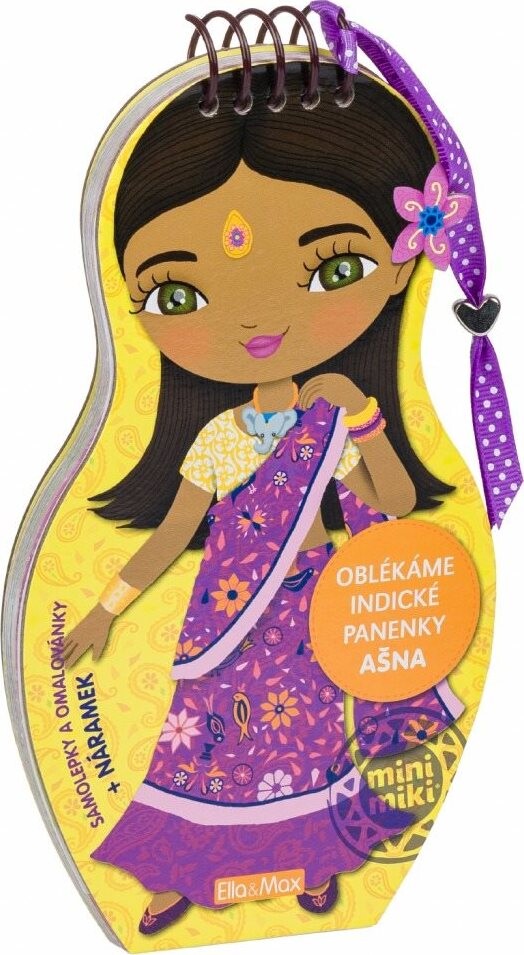 Oblékáme indické panenky AŠNA – Omalovánky