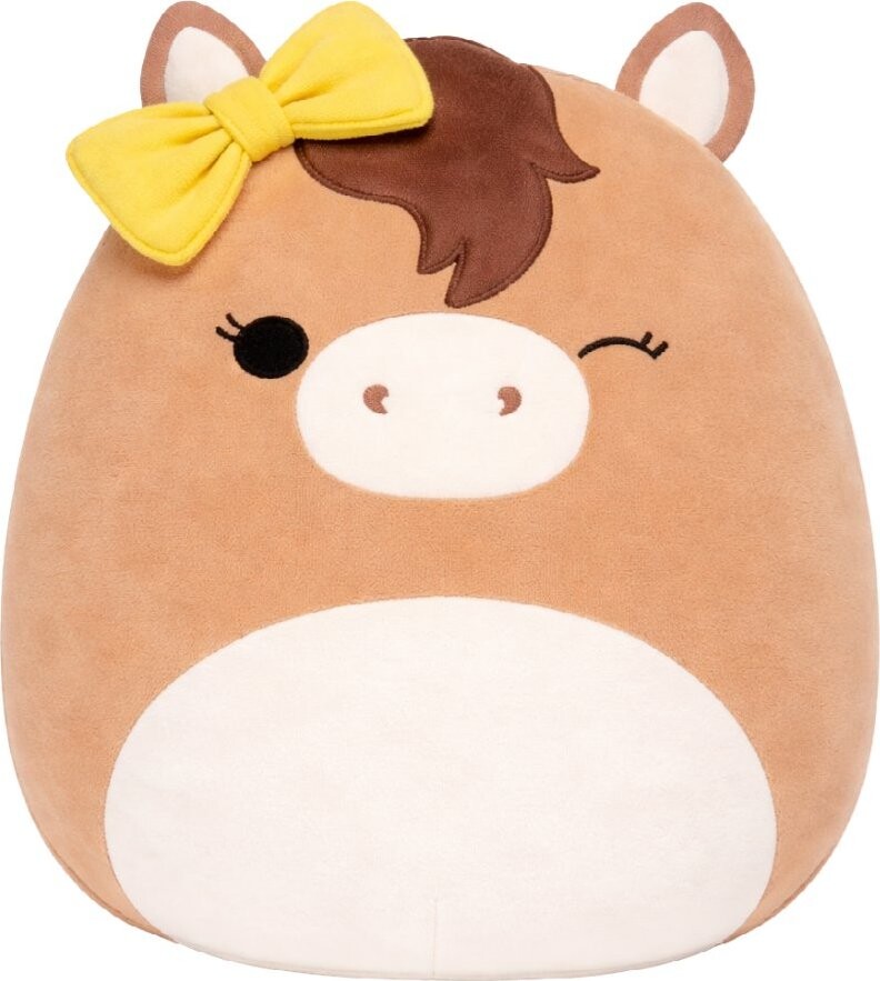 Squishmallows Hnedý kôň s mašľou Tomar