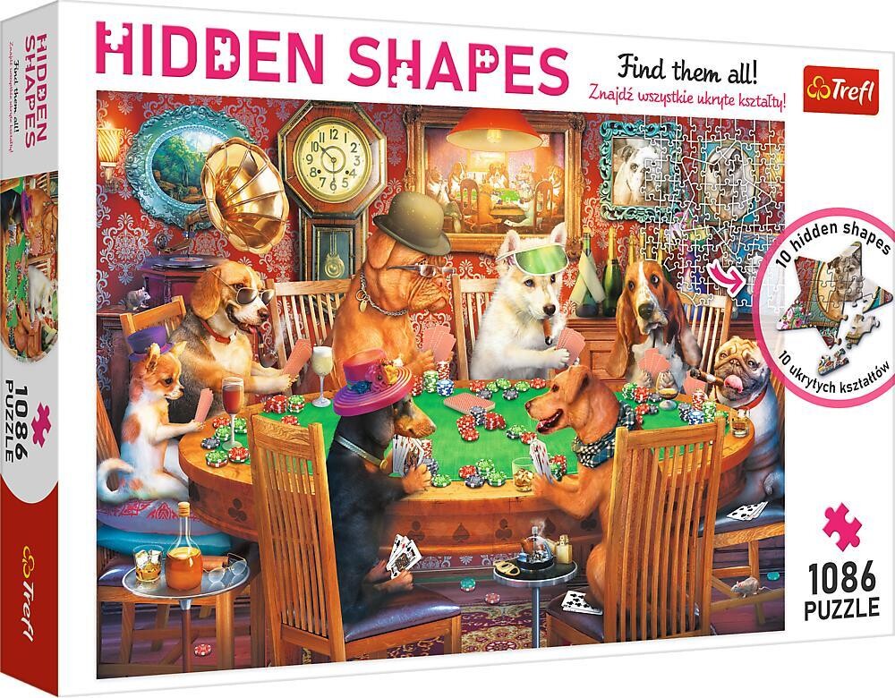 Trefl Puzzle Hidden Shapes Herný večer 1086 dielikov