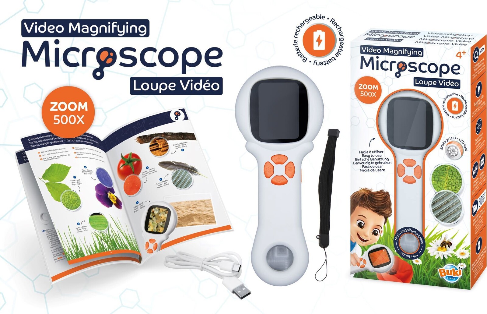 BUKI France Digitální video-lupa 500× zoom
