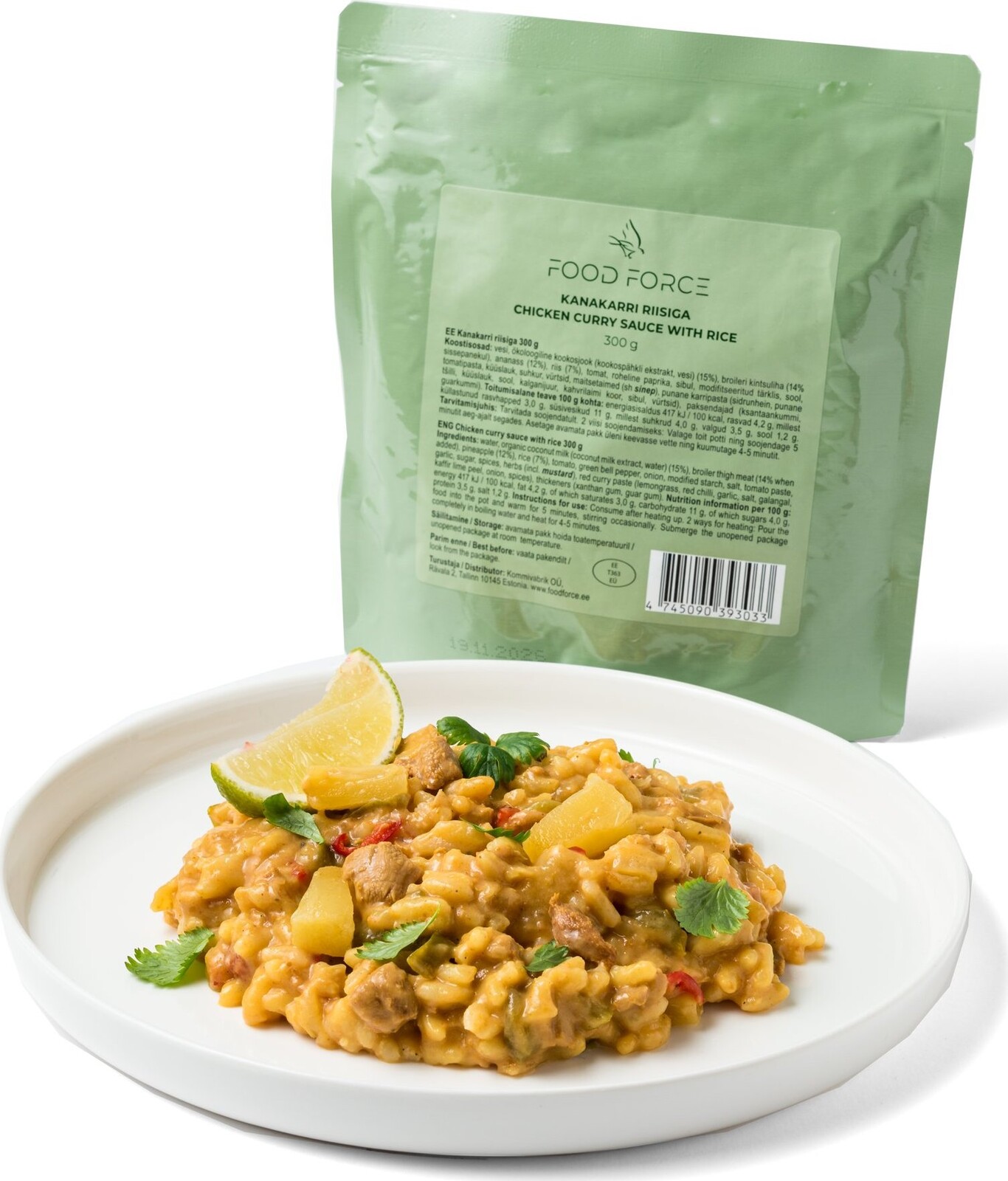 FOOD FORCE Kuracie karí omáčka s ryžou 300 g