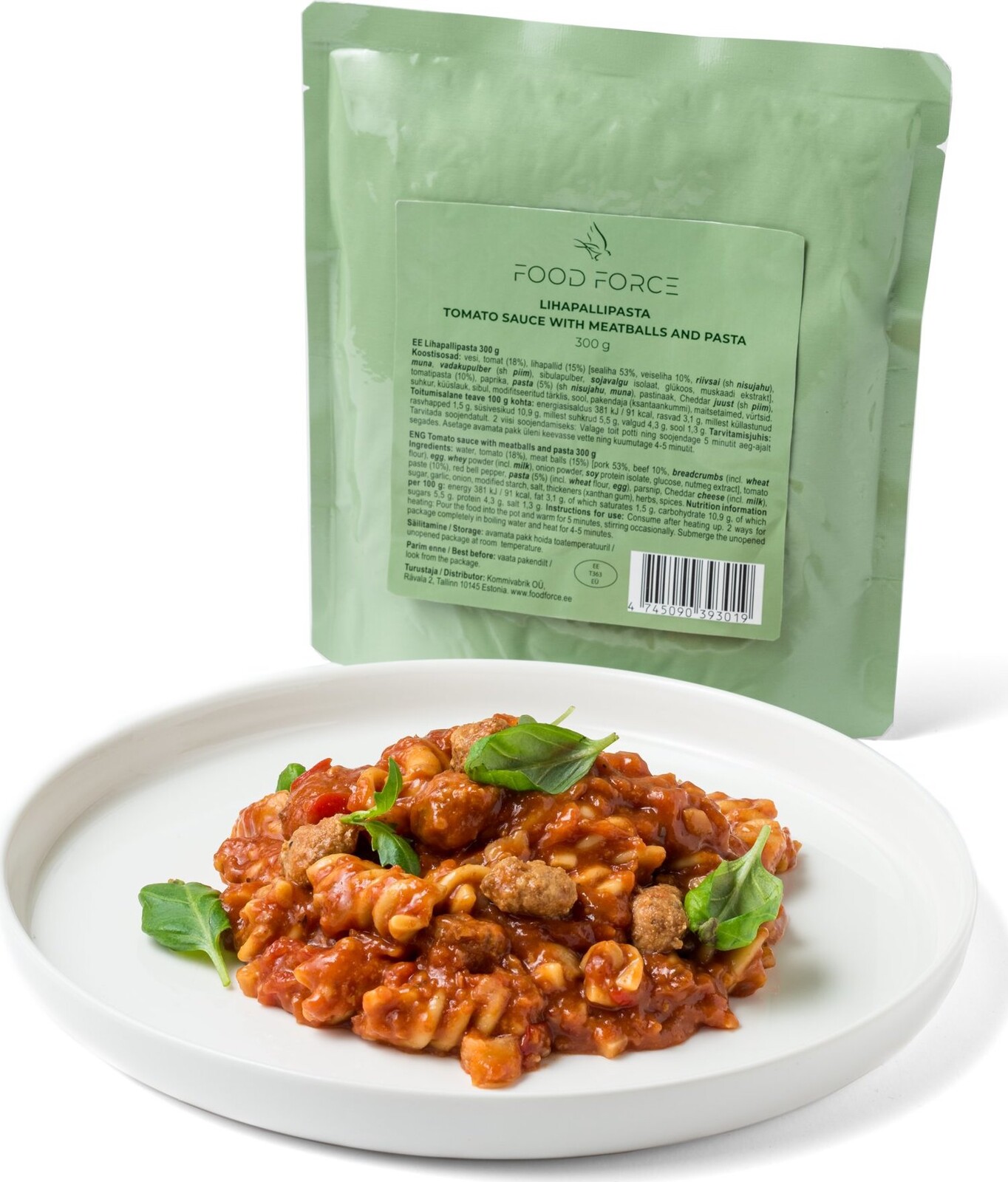 FOOD FORCE Paradajková omáčka s mäsovými guľôčkami a cestovinami 300 g