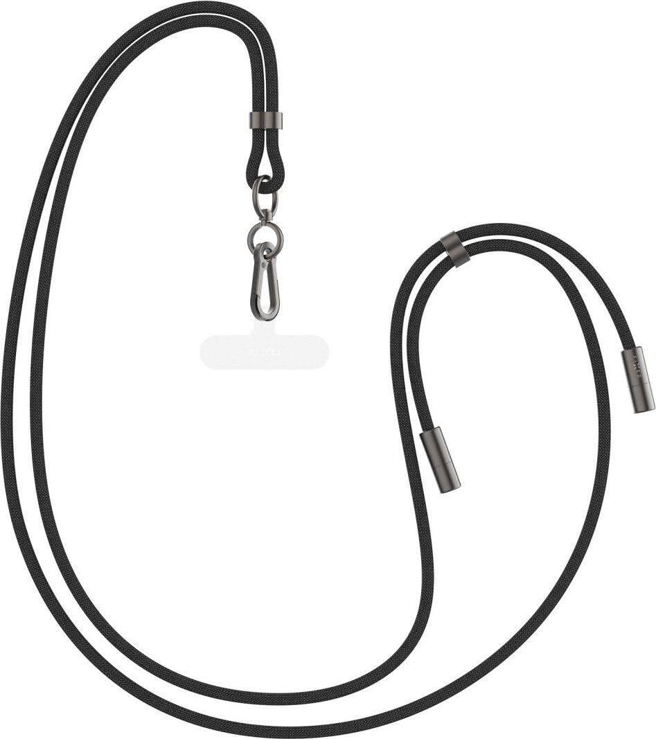 FIXED Neck Cable s konektormi USB-C/USB-C 1,6 m PD 60 W 480 Mbps čierny