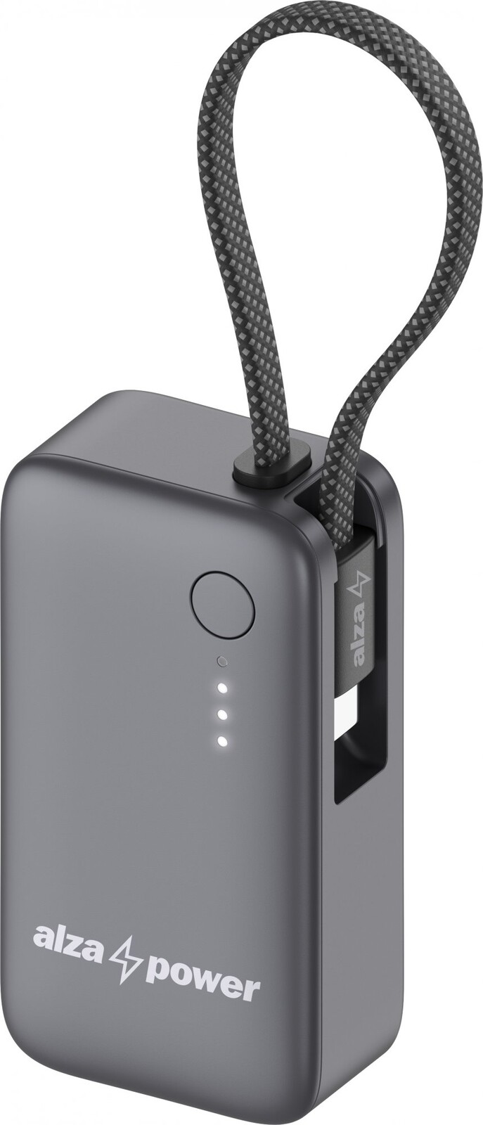 AlzaPower Loop 5000 mAh Power Delivery (20 W) sivý