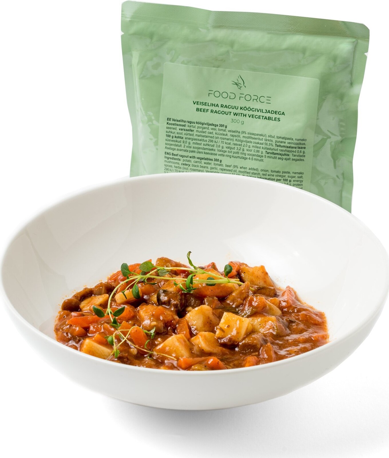 FOOD FORCE Hovädzie ragú so zeleninou 300 g