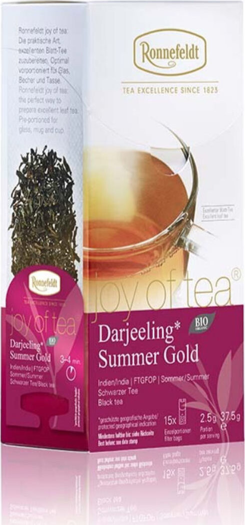 Ronnefeldt JOY OF TEA Darjeeling Summer gold BIO 15 porcií