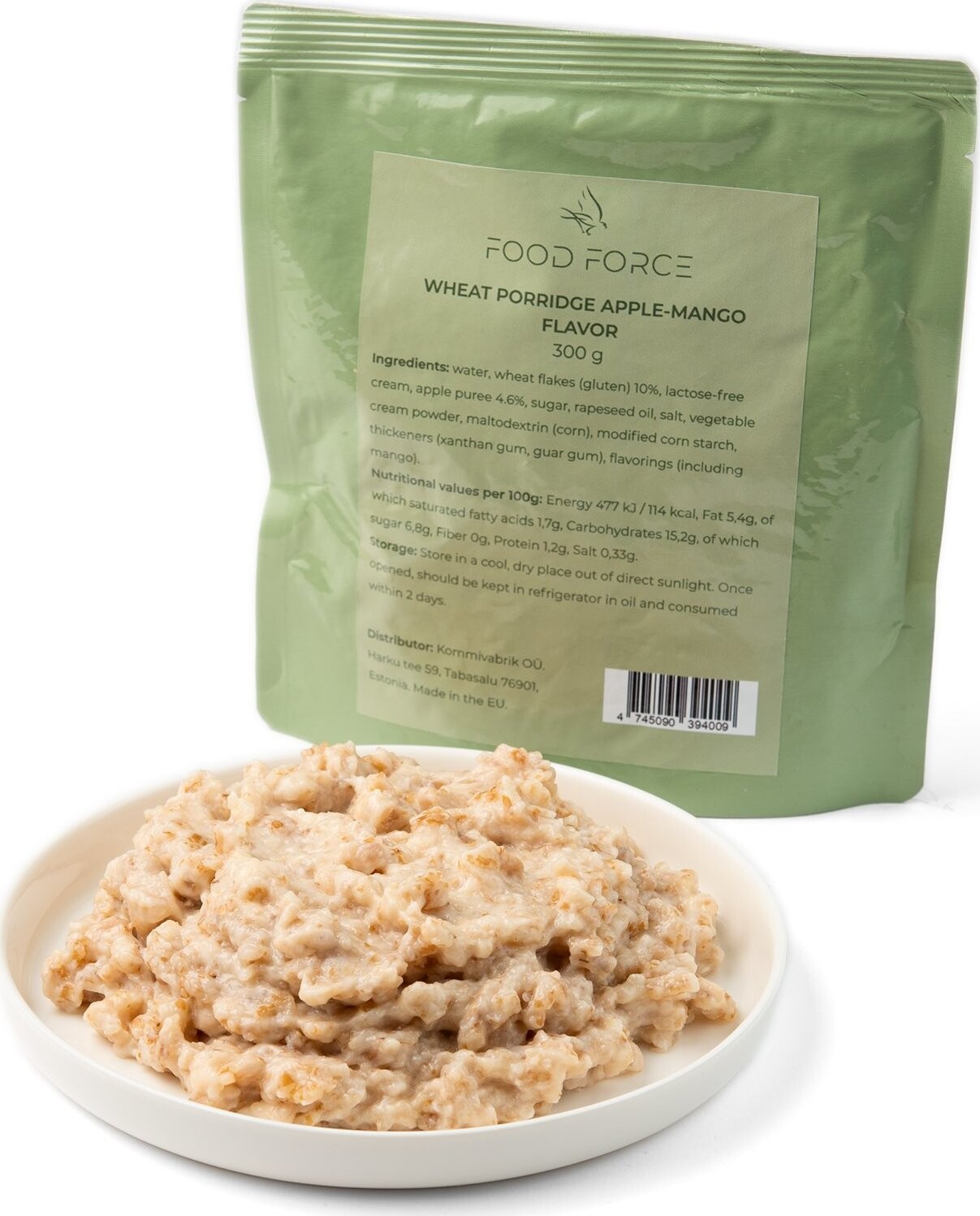 FOOD FORCE Pšeničná kaša s jablčným pyré 300 g