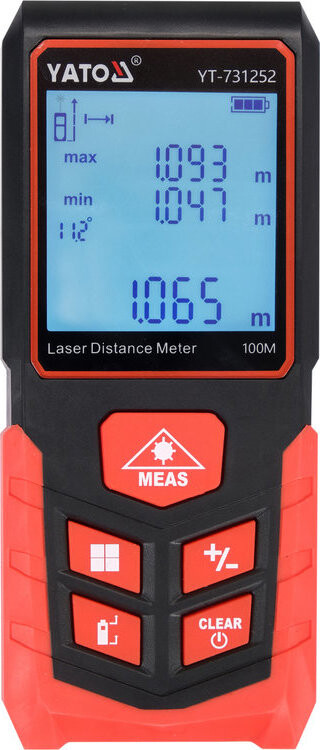 YATO Merač vzdialenosti, uhla, obvodu, objemu laserový max. 100 m YT-731252