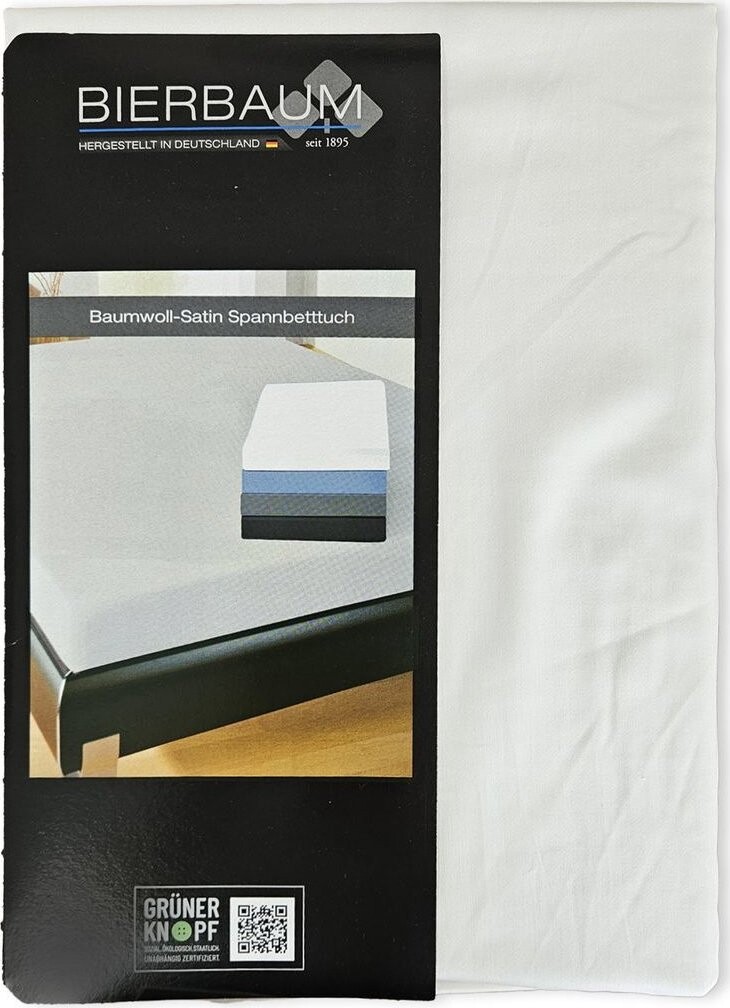 Bierbaum Saténové prestieradlo 90 × 200 cm biele