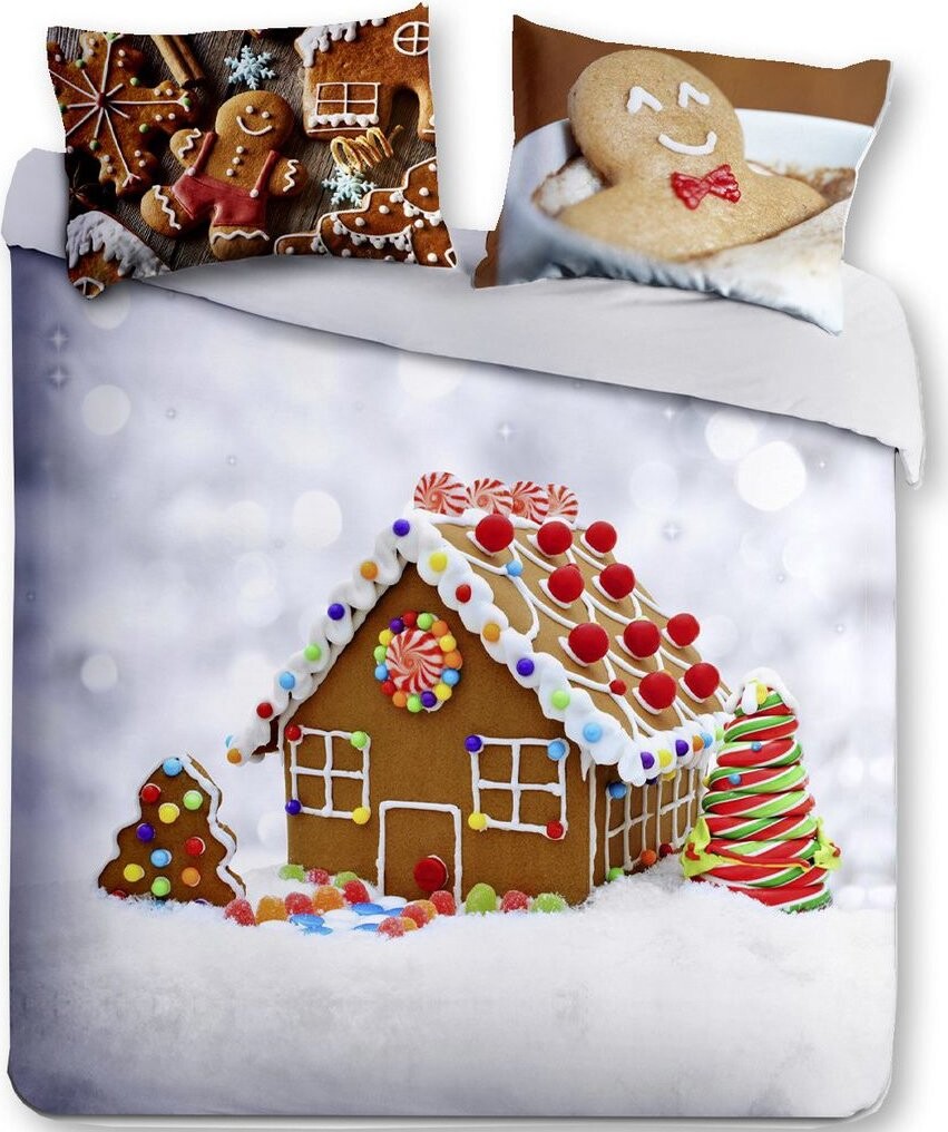 Gipetex 3D Bavlněné povlečení Perníková chaloupka 220 × 200 / 70 × 90 cm (2 ks)