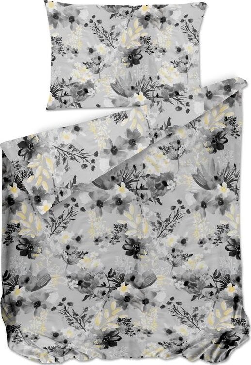 Bierbaum Saténové povlečení Yellow Garden 140 × 200 / 70 × 90 cm