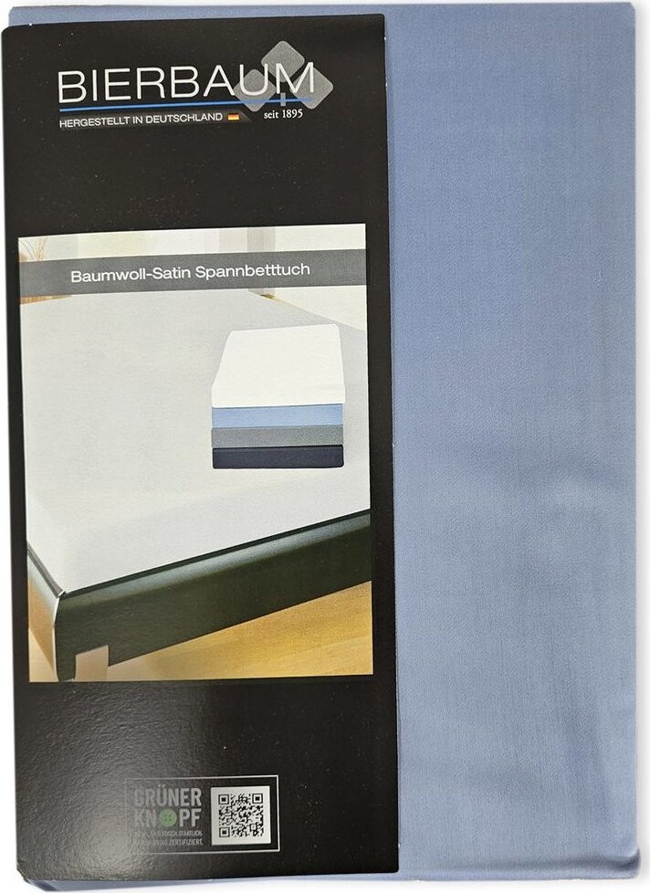 Bierbaum Saténové prestieradlo 180 × 200 cm svetlomodré