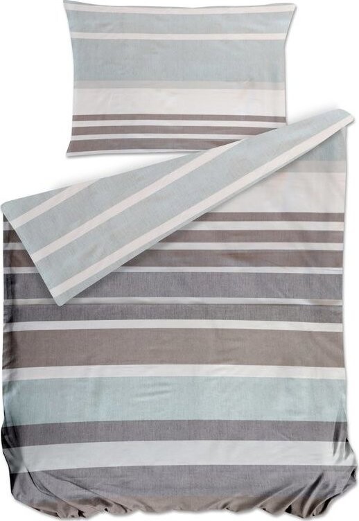 Bierbaum Saténové povlečení Stripe Mint 140 × 200 / 70 × 90 cm