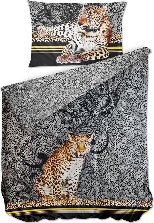 Bierbaum Saténové povlečení Leopard 140 × 200 / 70 × 90 cm