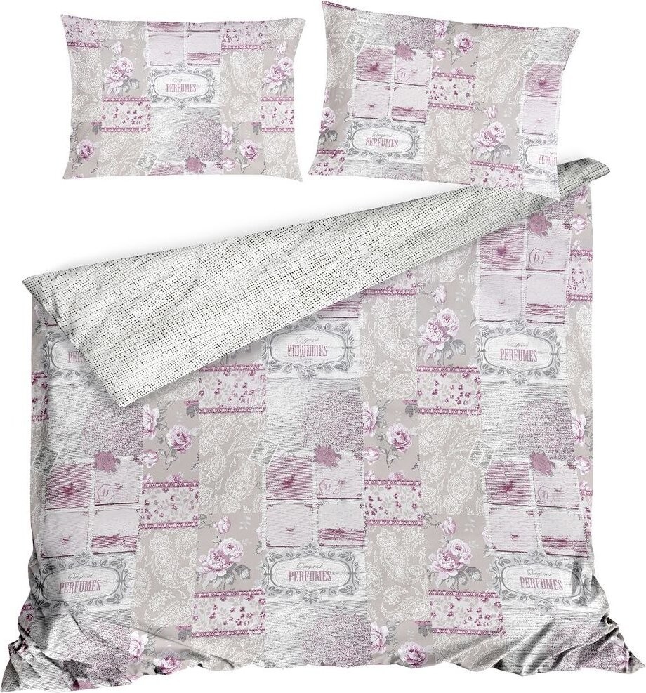 Gipetex Bavlněné povlečení Chic Rosa 220 × 200 / 70 × 90 cm (2 ks)