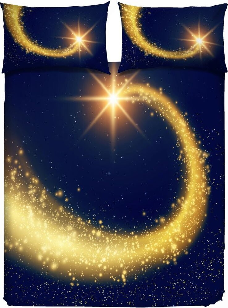 Gipetex 3D Bavlněné povlečení Kometa 220 × 200 / 70 × 90 cm (2 ks)