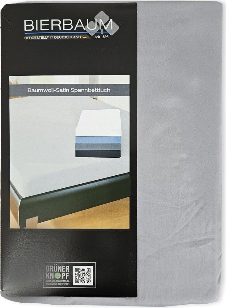 Bierbaum Saténové prestieradlo 140 × 200 cm stredne sivé