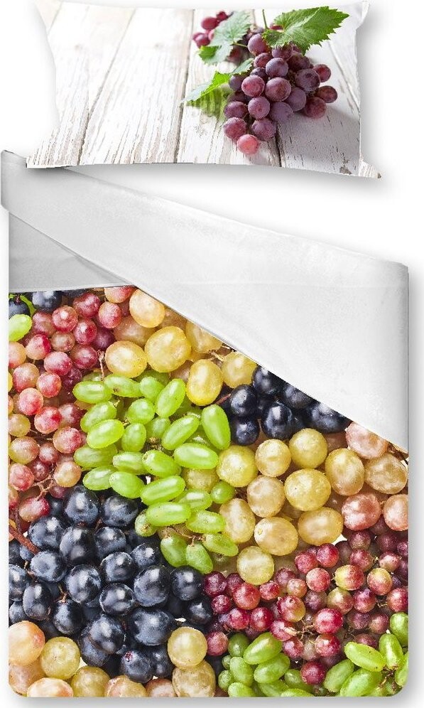 Gipetex 3D Bavlněné povlečení Hrozny 140 × 200 / 70 × 90 cm