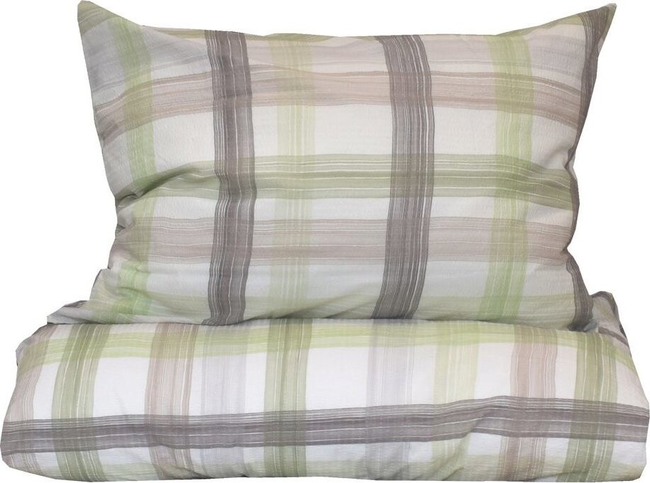 Bierbaum Krepové povlečení Nika zelené 140 × 200 / 70 × 900 cm