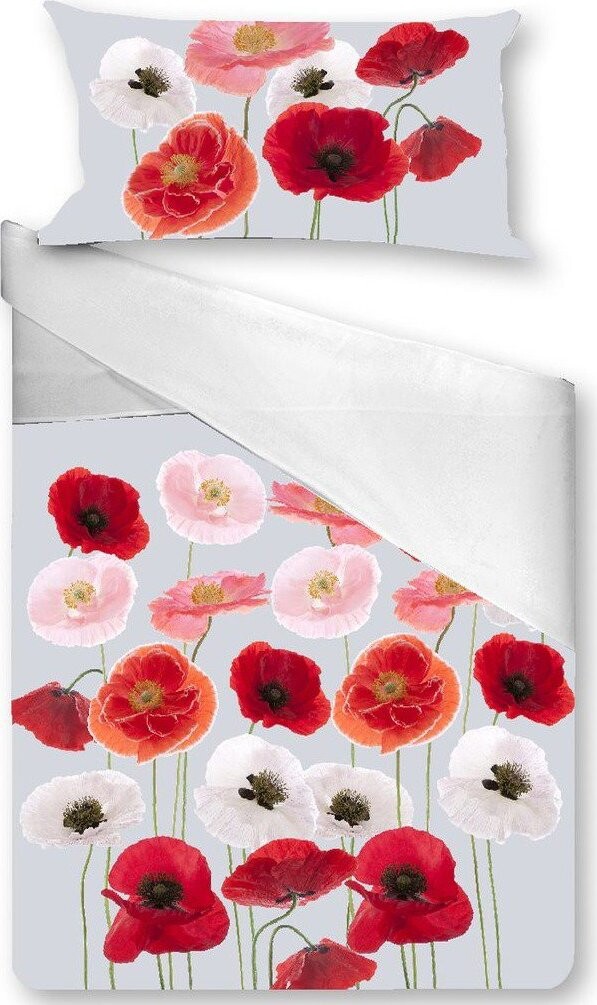 Gipetex 3D Bavlnené obliečky Poppies 140 × 200, 70 × 90 cm