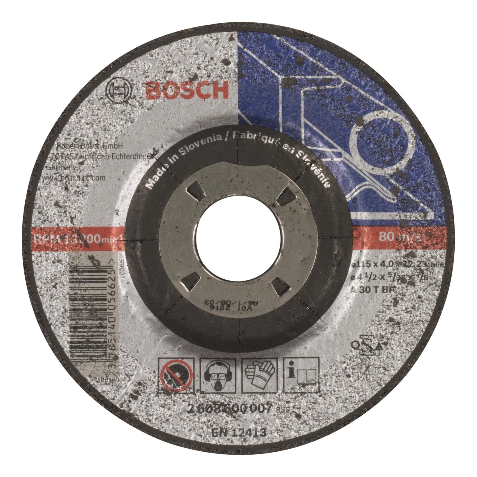 BOSCH Hrubovací kotúč profilovaný Expert for Metal A 30 T BF, 115 mm, 4,0 mm 2.608.600.007