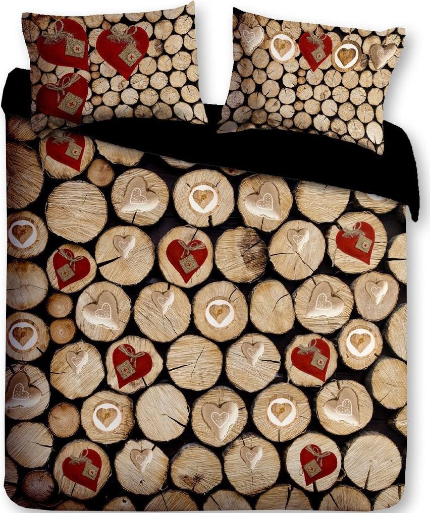 Gipetex 3D Bavlněné povlečení Catasta Tronchi 220 × 200 / 70 × 90 cm (2 ks)