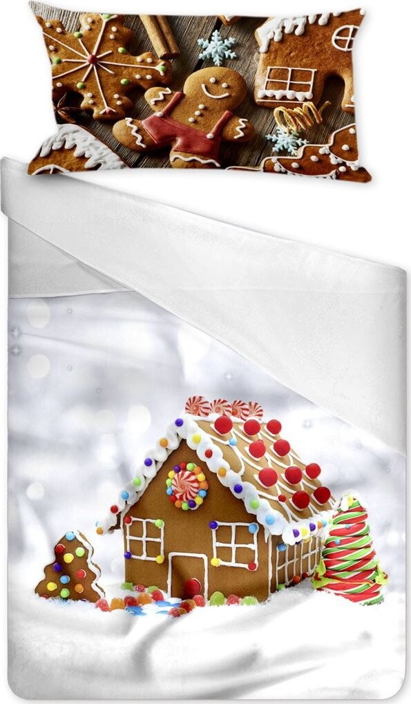 Gipetex 3D Bavlněné povlečení Perníková chaloupka 140 × 220 / 70 × 90 cm