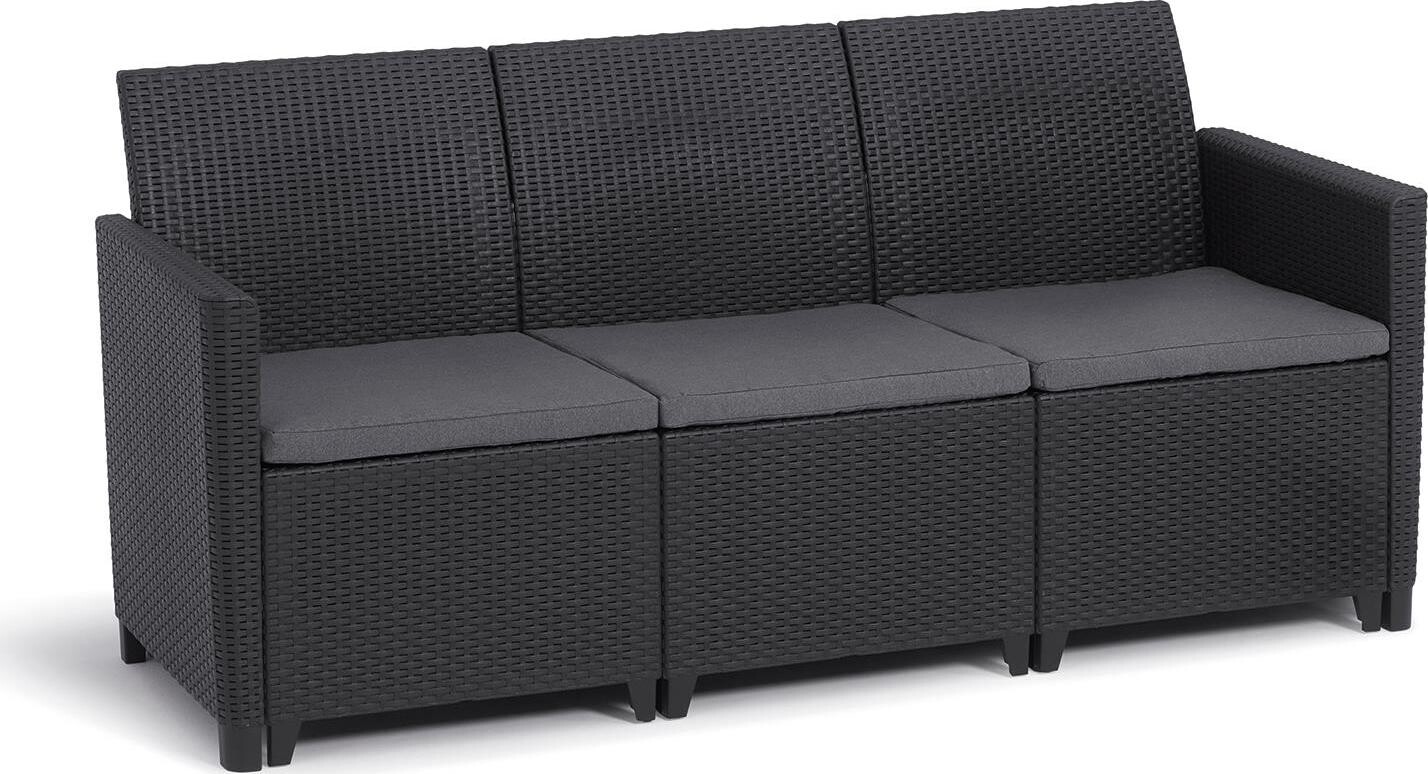 KETER Lavica záhradná MARIE 3 seater sofa, grafit