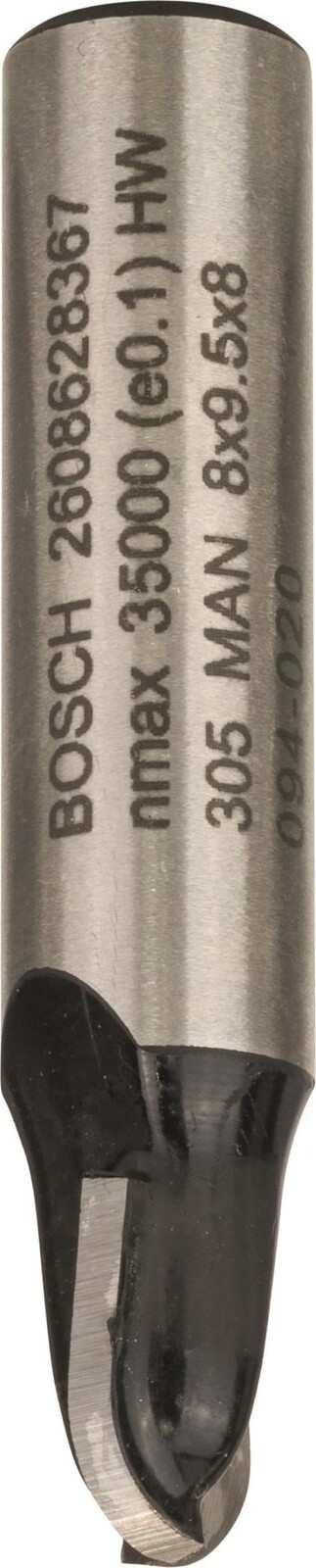 BOSCH Žliabkovacia fréza, 8 mm, R1 4 mm, D 8 mm, L 9,2 mm, G 40 mm 2.608.628.367
