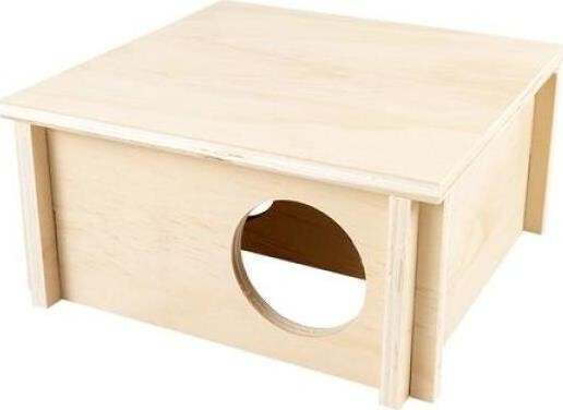 DUVO+ Domček drevený pre drobné hlodavce 20 × 20 × 10 cm bungalov