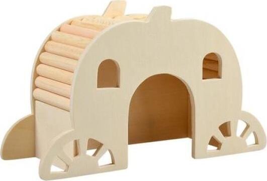 DUVO+ Drevený domček/most S 15 × 7 × 9 cm