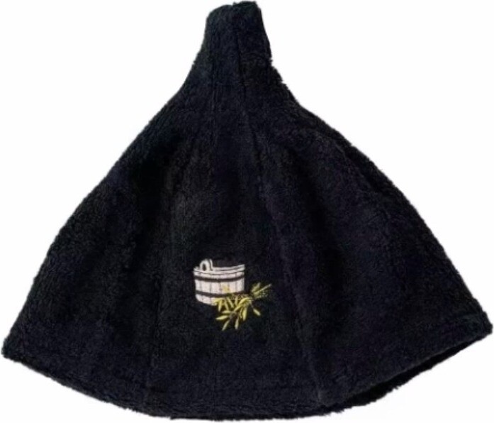 UAB Namu Tekstile Čiapka do sauny, čierna, 100 % bavlna