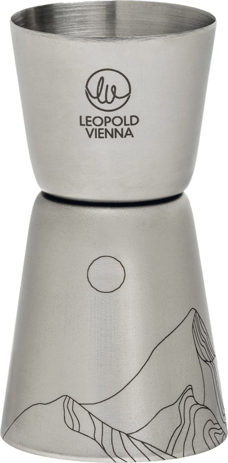 LEOPOLD VIENNA Mountains Jigger odmerka na koktaily, antikorová, výška 84 mm, priemer 44 mm