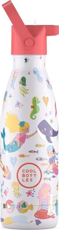 Cool Bottles detská nerezová termofľaša Kids Sweet Mermaids trojvrstvová 350 ml 3D