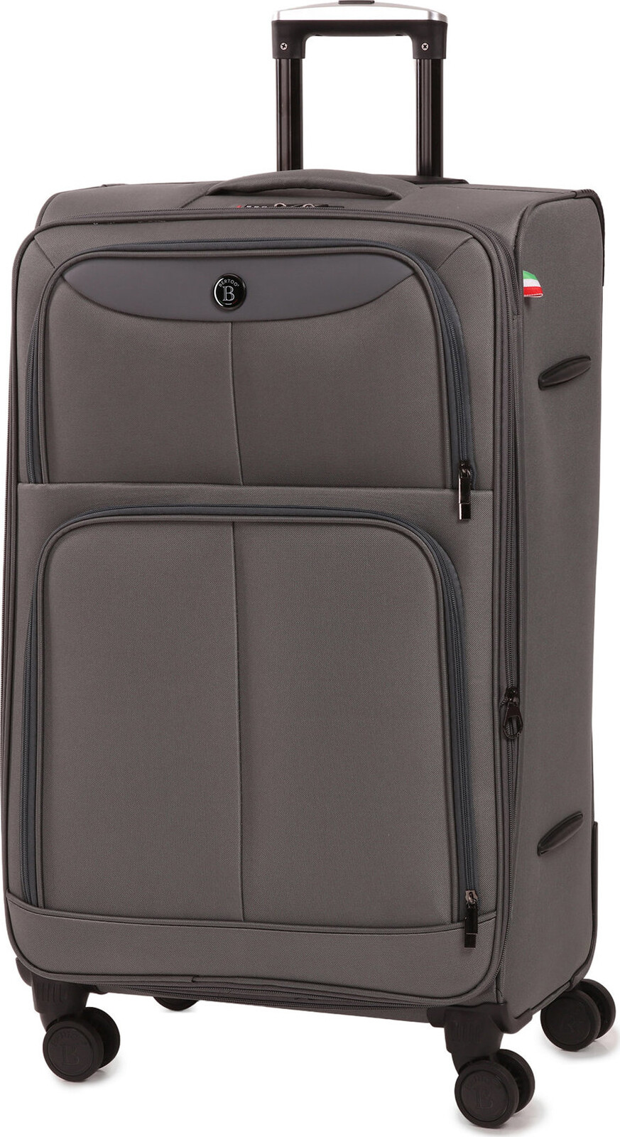 BERTOO Cestovný kufor Bolzano, sivý 105 – 127 l