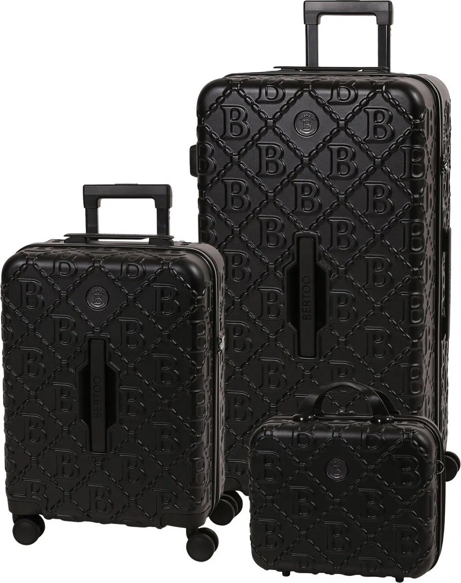 BERTOO Livorno Cestovný kufor set 3 v 1 black/dark grey