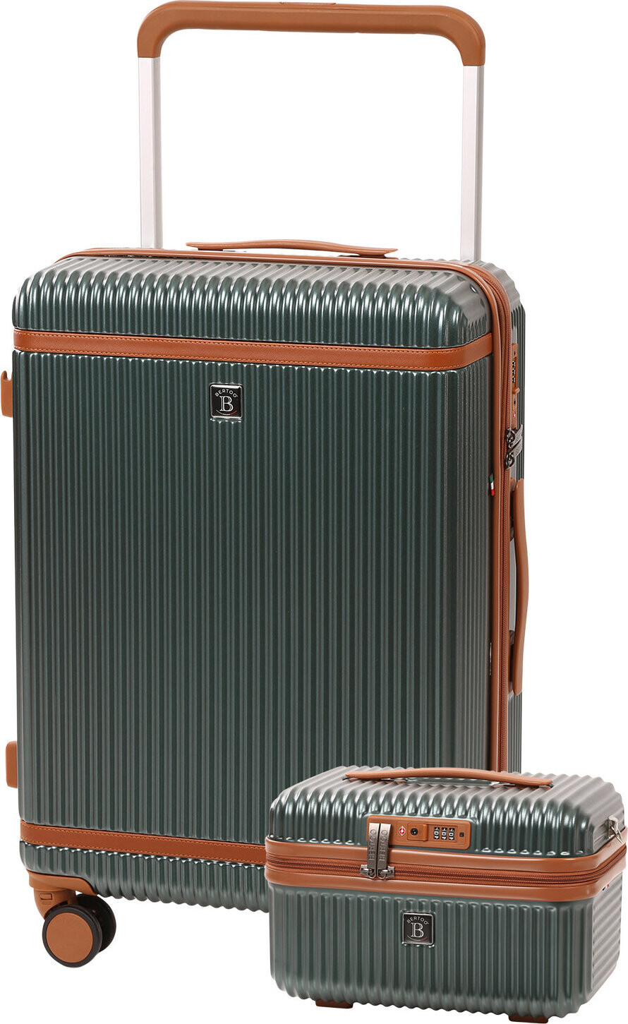 Bertoo Napoli Cestovný kufor, zelený, set 2 v 1