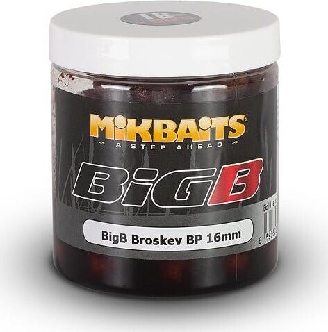 Mikbaits Legends Boilie v dipe BigB Broskyňa Black pepper 24 mm 250 ml