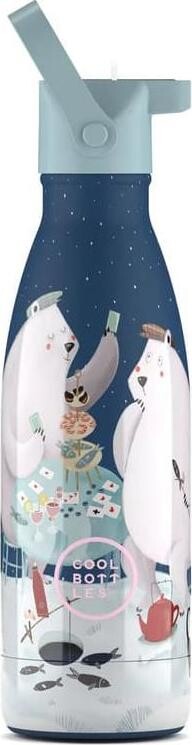 Cool Bottles detská nerezová termofľaša Kids Polar Bears trojvrstvová 350 ml 3D