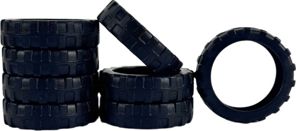 Bertoo Ochranné silikonové návleky na dvojitá kolečka kufru - 8 kusů černé II