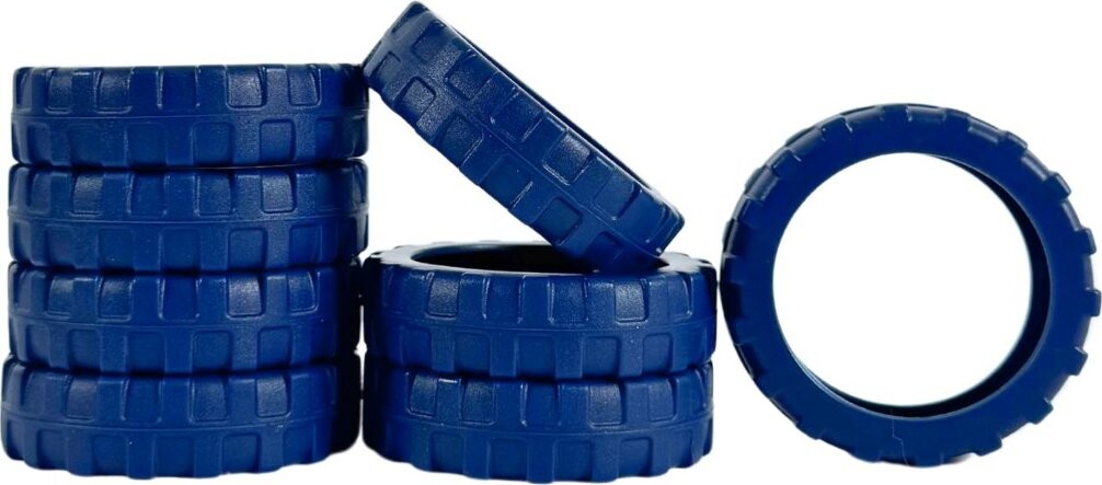 Bertoo Ochranné silikonové návleky na dvojitá kolečka kufru - 8 kusů modré II