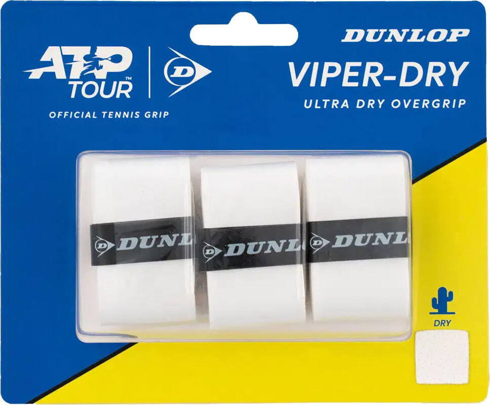 DUNLOP Viper Dry omotávka biela 3 ks
