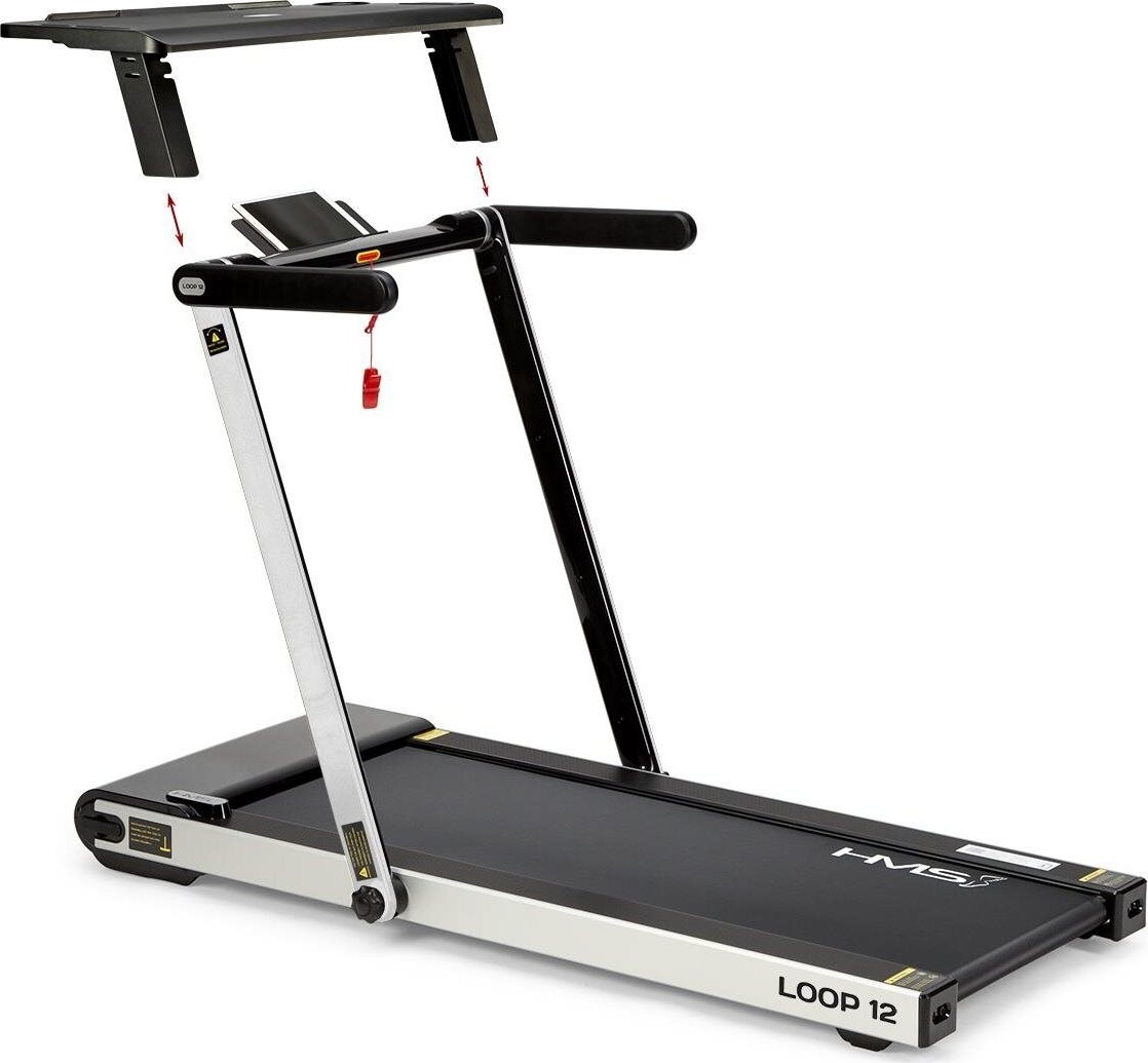 LOOP12 sivý elektrický bežecký pás S PULTOM HMS