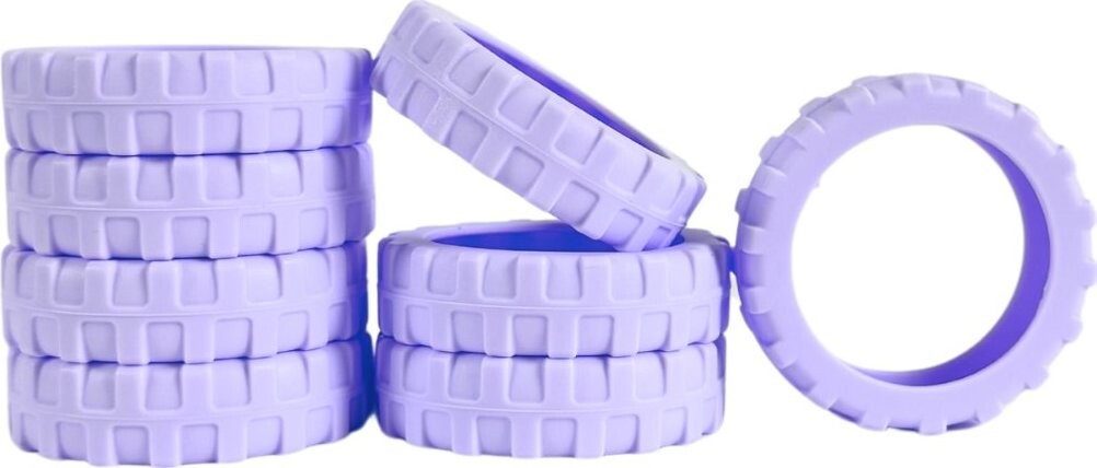 Bertoo Ochranné silikónové návleky na dvojité kolieska kufra – 8 kusov fialovej II