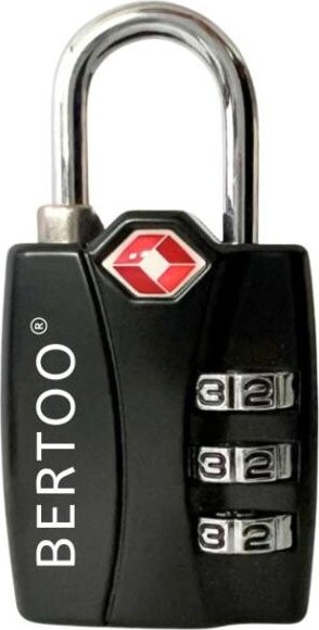 BERTOO Visací zámek TSA, černý